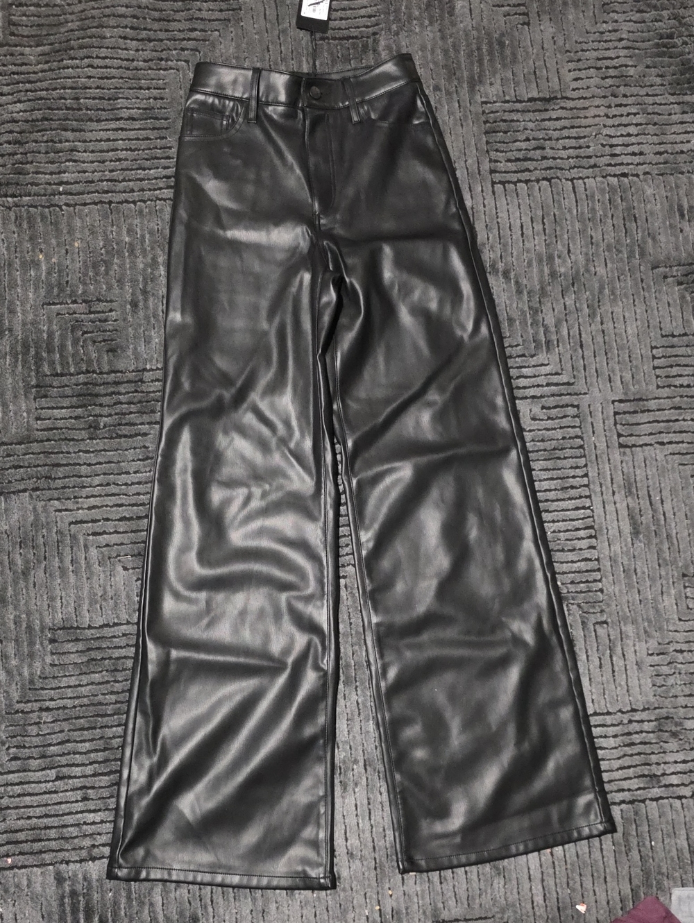 Joe's Jeans Black Wide Leg Faux Leather Pants
